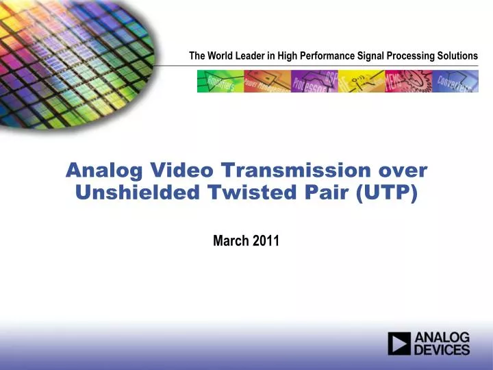 analog video transmission over unshielded twisted pair utp