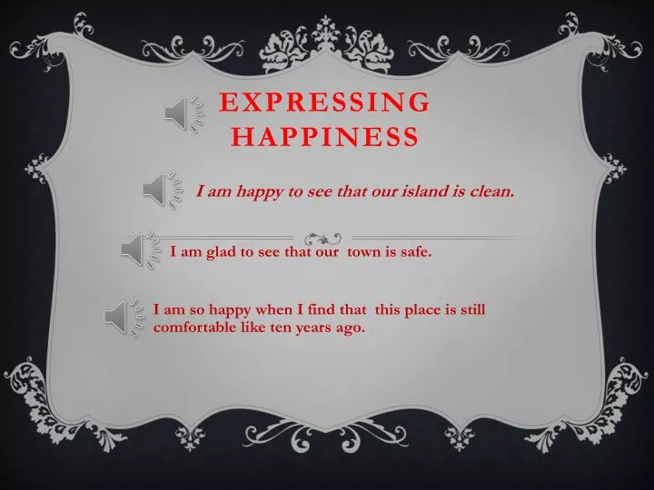 expressing happiness