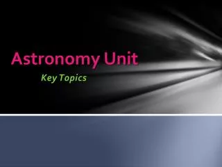 Astronomy Unit