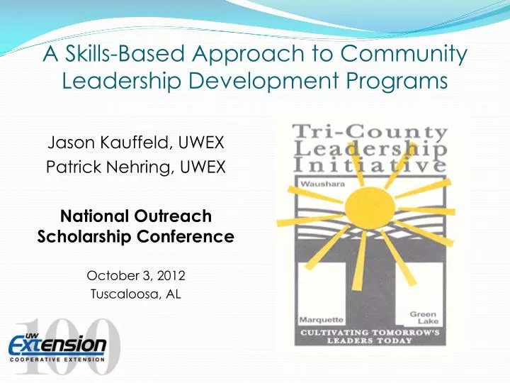 a skills based approach to community leadership development programs
