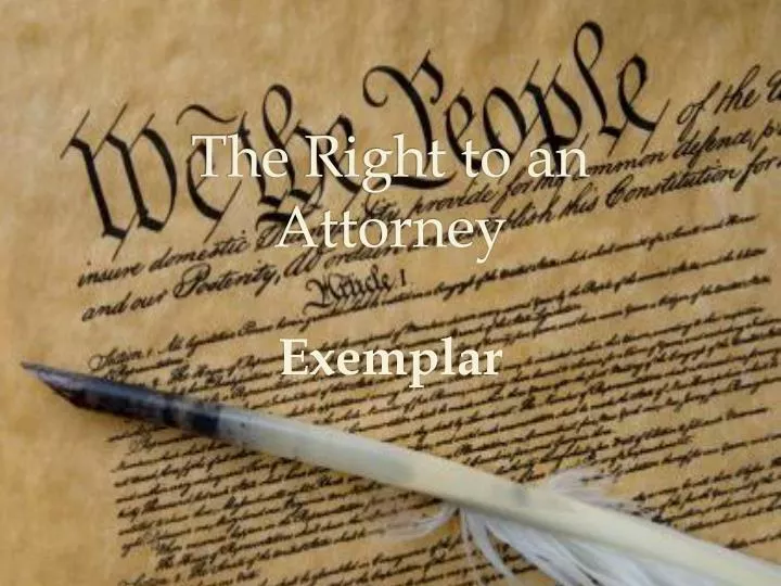 the right to an attorney