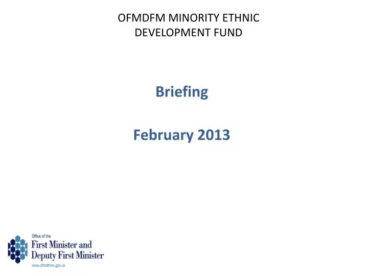 ofmdfm minority ethnic development fund