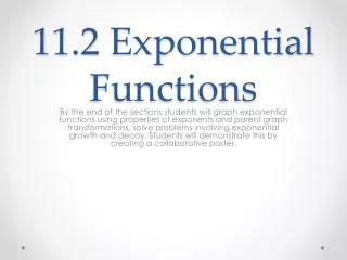 11.2 Exponential Functions