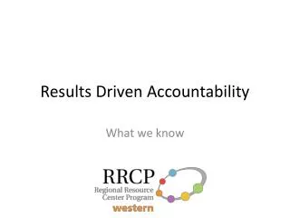 Results Driven Accountability