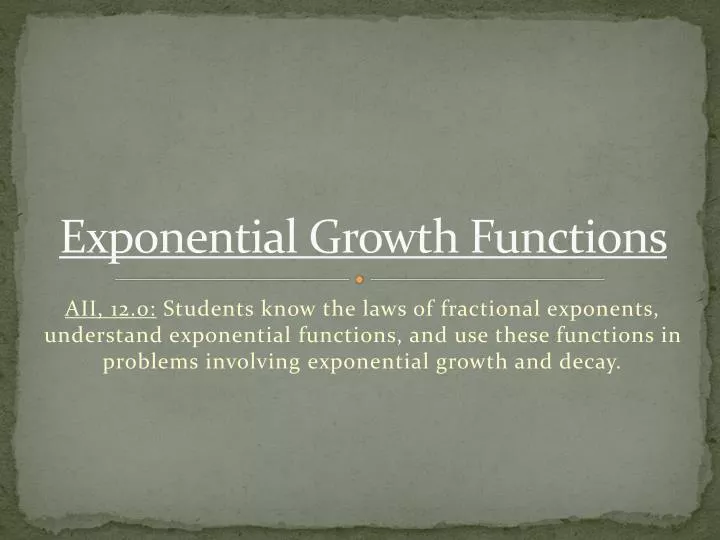 exponential growth functions