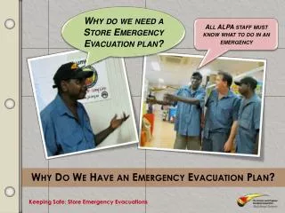 Why do we need a Store Emergency Evacuation plan?
