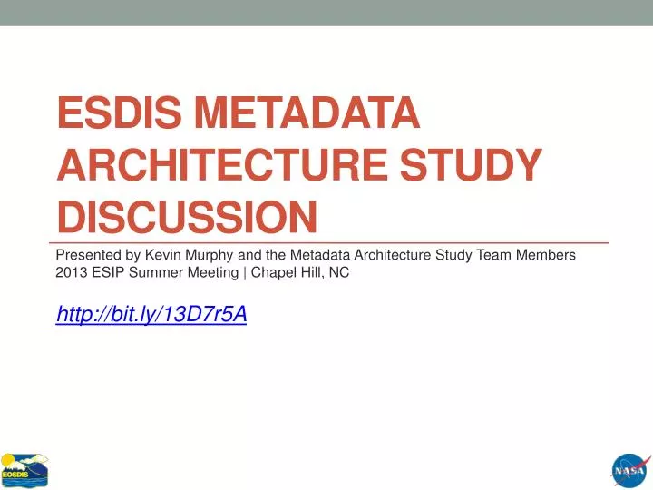 esdis metadata architecture study discussion