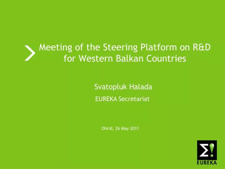 meeting of the steering platform on r d for western balkan countries