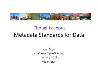 Metadata Standards for Data