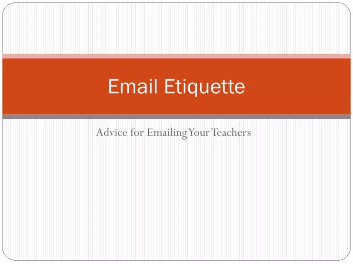 email etiquette