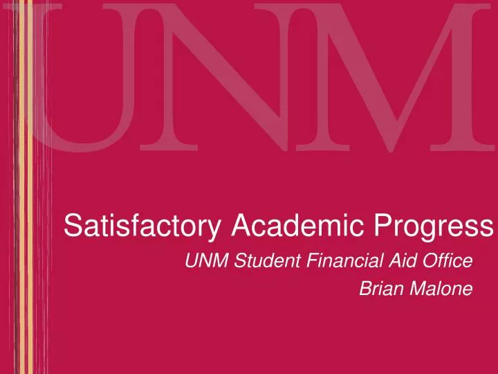 satisfactory academic progress