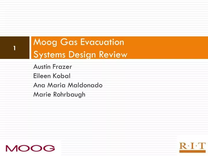 moog gas evacuation systems design review