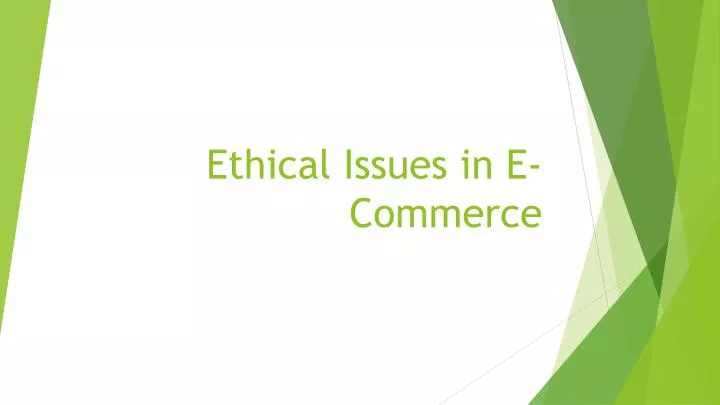 ethical issues in e commerce
