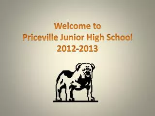 Welcome to Priceville Junior High School 2012-2013