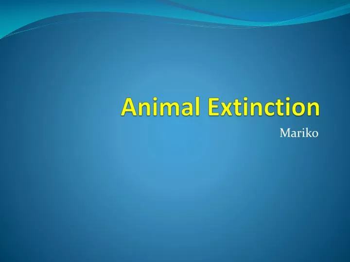 animal extinction
