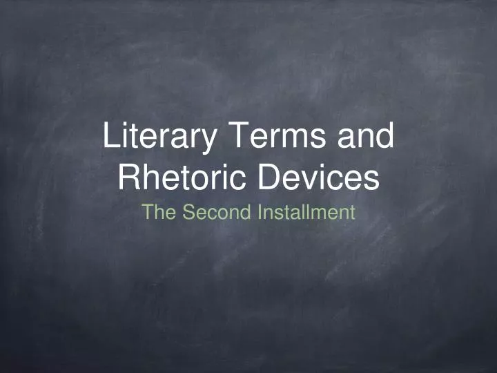 literary terms and rhetoric devices