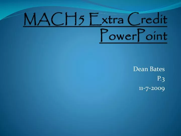 mach5 extra credit powerpoint