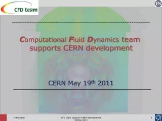 CERN May 19 th 2011