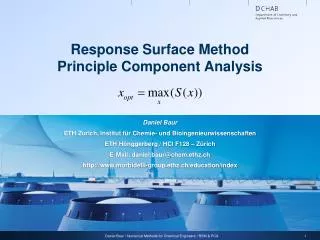Response Surface Method Principle Component Analysis