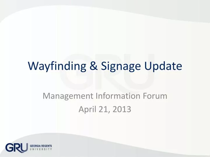 wayfinding signage update