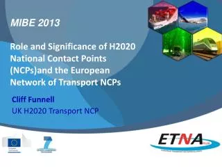 Cliff Funnell UK H2020 Transport NCP