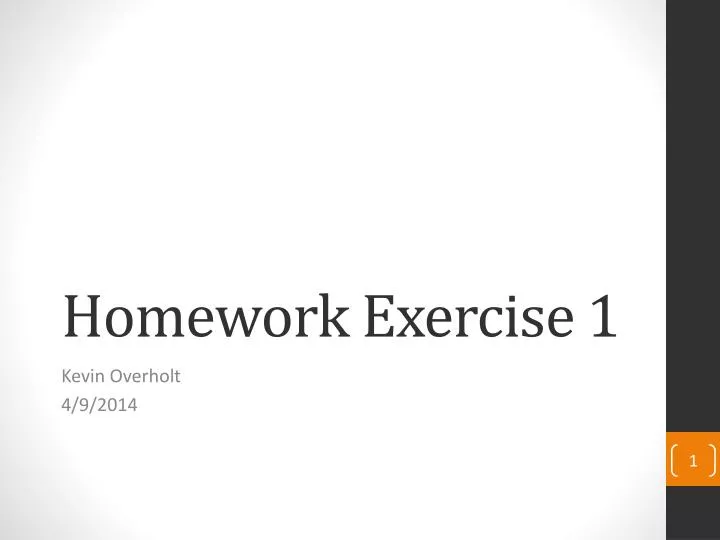 homework exercise 1
