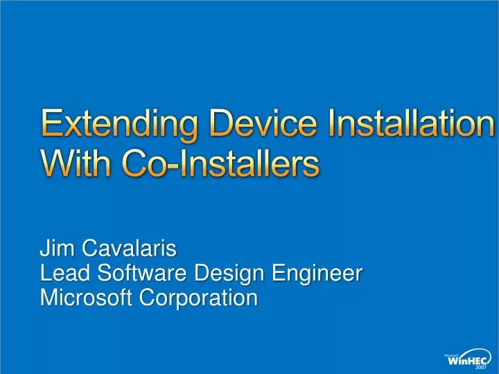 extending device installation with co installers