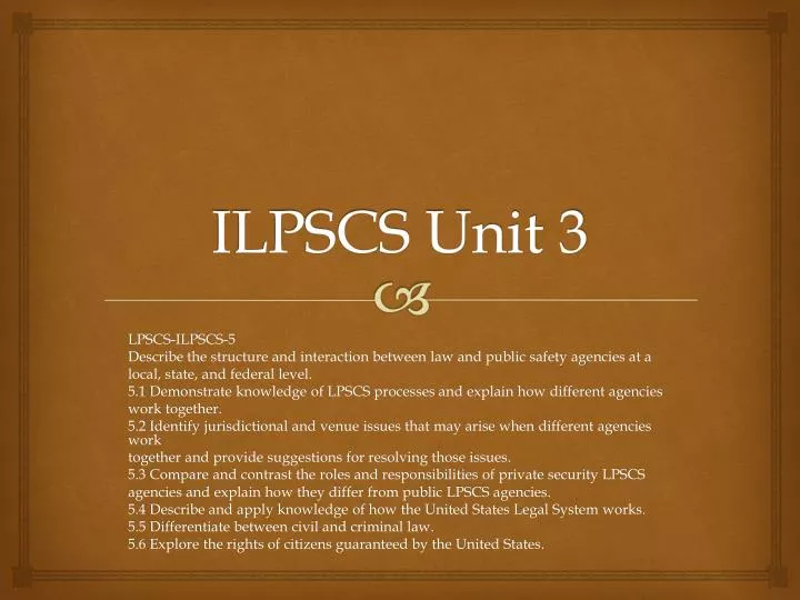 ilpscs unit 3