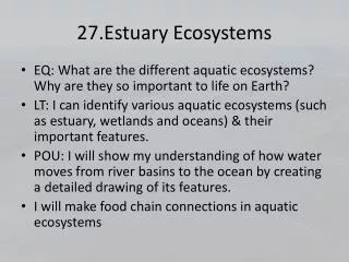 27.Estuary Ecosystems