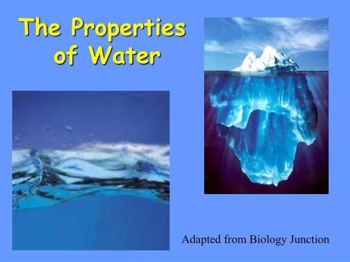the properties of water