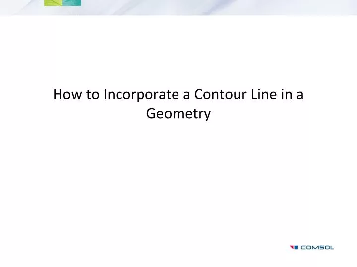 how to incorporate a contour line in a geometry