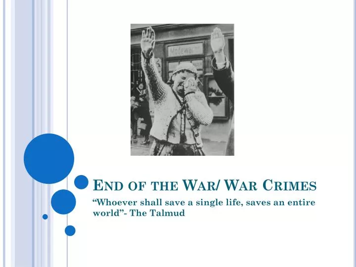 end of the war war crimes