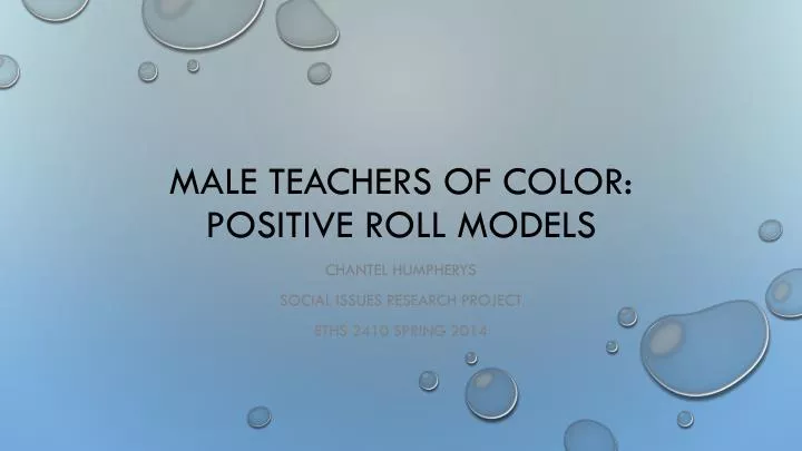 male teachers of color positive roll models