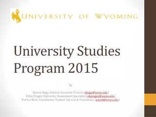 University Studies Program 2015