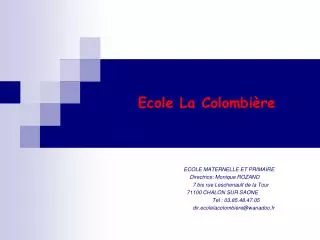 ecole la colombi re