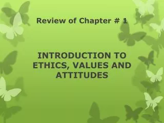 Review of Chapter # 1