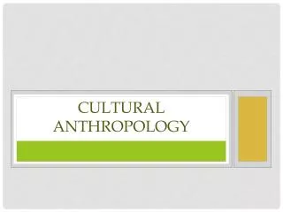 cultural anthropology
