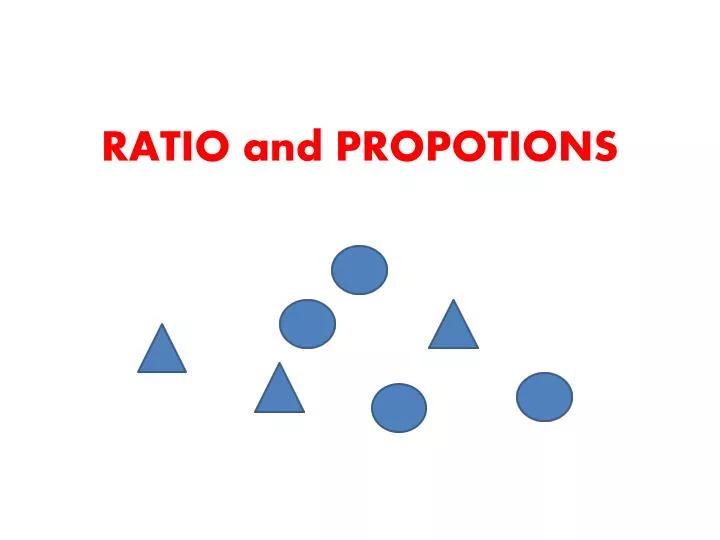 ratio and propotions