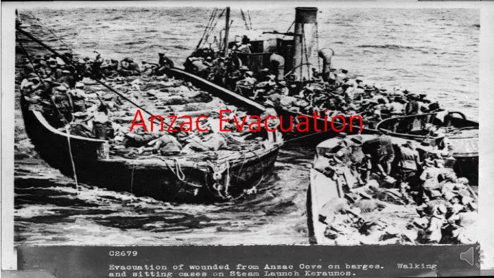 anzac evacuation