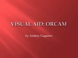 Visual AID: ORCAM