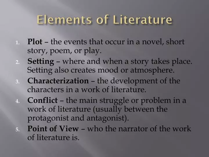 elements of literature