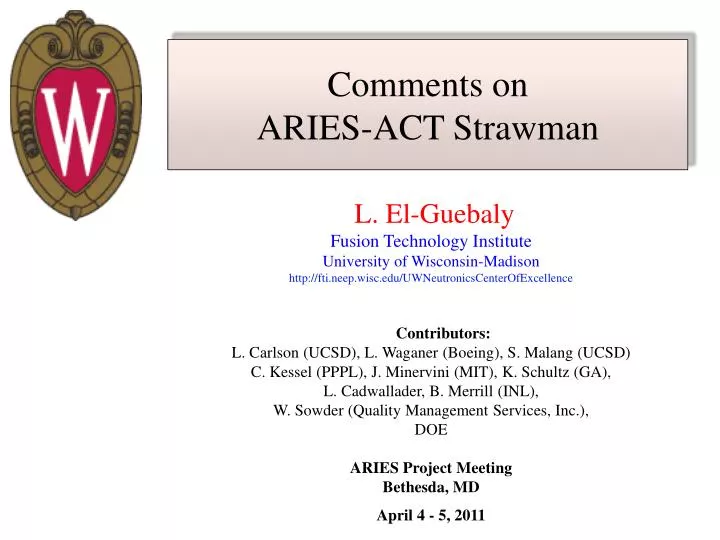 comments on aries act strawman