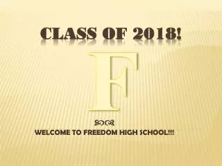 CLASS OF 2018!