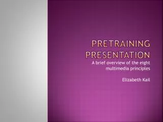 Pretraining presentation