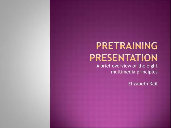 pretraining presentation