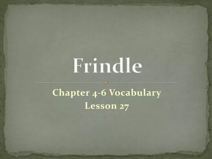 frindle