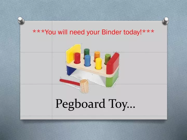 pegboard toy