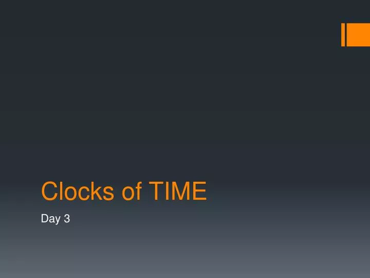 clocks of time