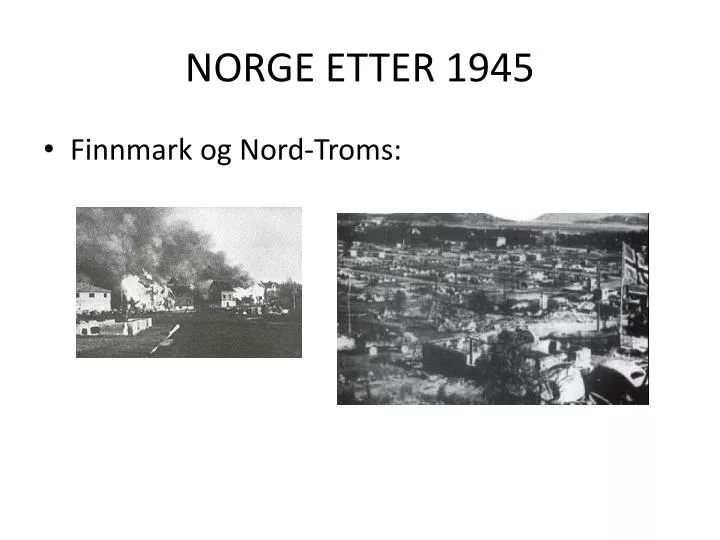 norge etter 1945