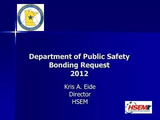 Department of Public Safety Bonding Request 2012